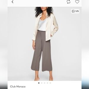 Club Monaco Cropped Wide-Leg Borrem Pants